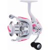 Jenzi Lady CINDY FX 2500 Pink spinning reel with aluminum spool and camo accents
