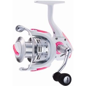 Jenzi Lady CINDY FX 2500 Pink spinning reel with aluminum spool and camo accents