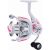 Jenzi Lady CINDY FX 2500 Pink spinning reel with aluminum spool and camo accents